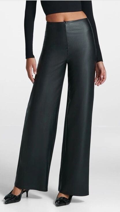 Commando Pants - Commando Women’s Faux Leather Wide Leg Pants, Black, Medium $188 NEW